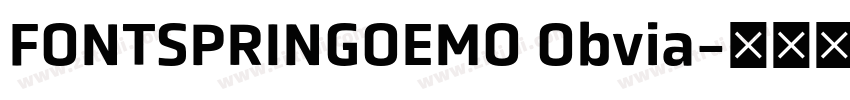 FONTSPRINGOEMO Obvia字体转换
